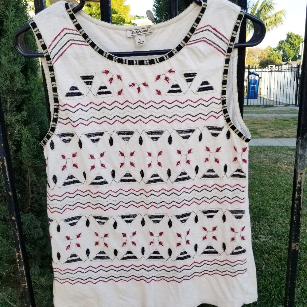 Lucky Brand Tribal Boho Top